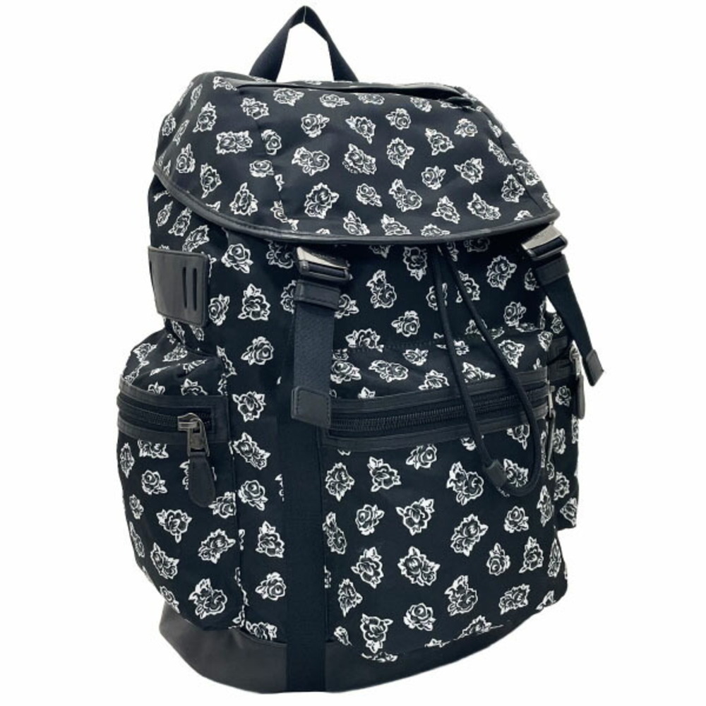 Coach Flower Terrain Trek Backpack, Nylon Leather, Black, F57476, COACH Flora...